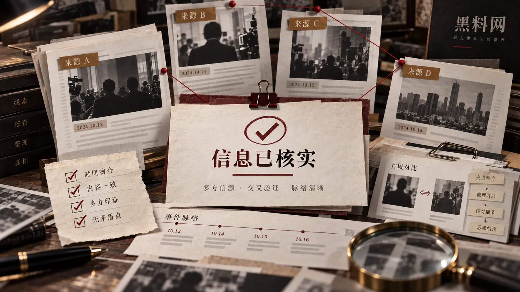 信息太多时怎样建立一张核验清单主题示意